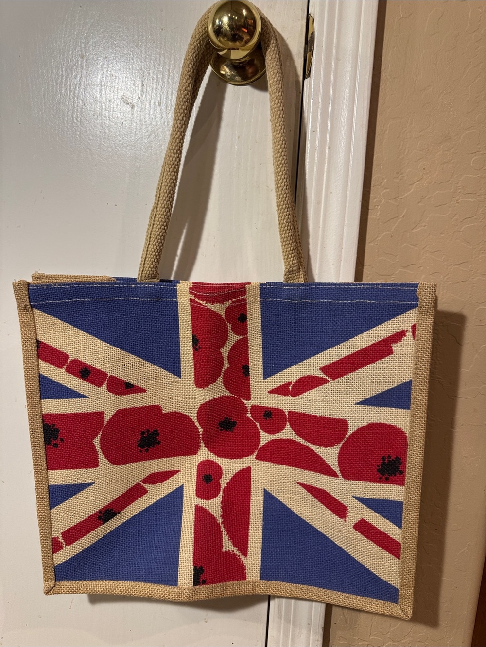 British Red Poppy Tote Bag